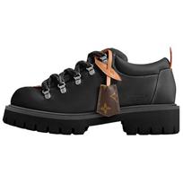 LOUIS VUITTON Nigo Collaboration REMIX FW25 Cow Leather Casual Shoes Men's Black 1AIJ57 41 juoda