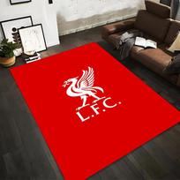 Raudono kilimo rinkinys su baltu L.F.C. Logotipas Sukurtas grindų kilimėlis, tinkamas kaip neslystantis kilimėlis svetainės ar miegamojo sofai 40x60cm( 15x23in ) black