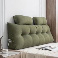 2025 Cream Style Bedroom Headboard Cushion: Tatami Soft Upholstery Lumbar Support Pillow 120*50*10*20cm - 2 Headrests