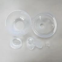 Wearable Electric Breast Pump Accessories: Silicone Flange, Milk Collection Shield, Size Converter, Stopper gray