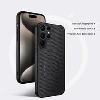 Prabangus itin plonas anglies pluošto magnetinis dėklas, skirtas Samsung Galaxy S26 S25 Ultra S23 S22 S21 S24 Plus FE A56 A36 A26 A06 A55 A54 Galaxy S23+ juoda