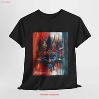 Indian Goddess Kali T Shirt 100 Cotton Colorful Art Print Festival Clothing Boho Top Vintage Designer Clothes Graphic L black