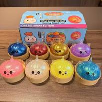 Naujas modeliavimo vienaragis koldūnas squishy streso kamuoliukas su bambukine garų dėžute, anti-streso žaislas, sensorinis, kūrybiška dovana brown