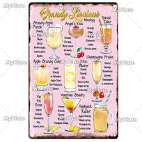Cocktail Shots Metal Sign Vintage Plaque Beer Tin Sign Plate Wall Decor For Bar Pub Man Cave Bloody Poster Custom 20x30cm（7.8x11.8inch）