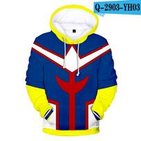 Mano herojaus akademija Midorija Izuku Visagalis Cosplay kostiumas Mokyklinė uniforma Boku No Hero Academia 3D spaudas Vyriški džemperiai M