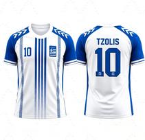 Graikijos nacionalinės futbolo rinktinės marškinėliai Tsimikas Charisteas Bakasetas Tzolis Kvėpuojantys futbolo viršutiniai drabužiai Spausdinti Paplūdimio marškinėliai Vyrams Moterims Gerbėjams 120 blue