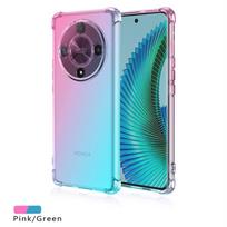 Shockproof Gradient Airbag TPU Case for Honor Magic 8 7 6 Lite Magic 5 4 Pro X9d X9c X9b X9a X9 5G Protective Cover Fundas Coque rožinė žalia spalva
