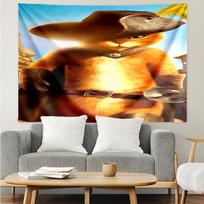 Katino Bato Atspaudas Gobelenas, Fonas, Lengvas Montavimas, Idealiai Tinka Miegamajam, Biurui ir Svetainei, su Estetišku Sienos Kabinamu Dekoru. 100cmx150cm black