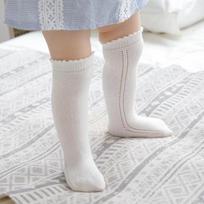 Medvilninės kūdikių kojinės iki kelių Baltos Berniukams Mergaitėms Elegancija Kūdikių kojinės Ilgas vamzdis Vaikams Vaikams Ispaniško stiliaus kojinės iki kelių mergaitei Knee High XL:5-7Years OId white