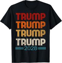 Trump 2028 President Election Campaign Donald Trump 2028 US T-Shirt Unisex T-Shirt XXXL brown