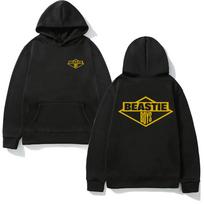 BEASTIE BOYS AUKSO DEIMANTINIS PERTRAUKIAMAS SU KAPIŠONU Megztinis su gobtuvu Ruduo/Žiema su vilnos gobtuvu Harajuku Patogus gobtuvas XL juoda