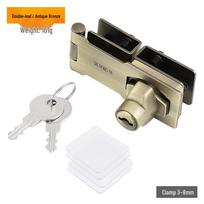 No-Drill Glass Cabinet Lock for Display and Showcase Doors: Single and Double Door Compatible