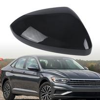 Side Rearview Mirror Cover Cap for VW Jetta S SE SEL      2024 2025 W/O Turn Signals Light W/O Assit Hole Glossy Black Right black