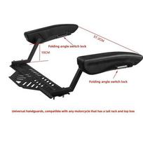 Universal Motorcycle Trunk Armrest Passenger Safety Grab Bar Foldable Rear Seat Handle Backrest for Electric Scooter Motorbike 1PC black