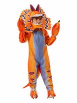 Vaikams berniukams Helovino kostiumai Vaiko apsimetinėja žalia Triceratops dinozaurų kostiumai Žaidimas Vakarėlis Vaidmenų žaidimas Apranga M orange