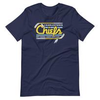 Charlestown Chiefs Slap Shot Filmo Marškinėliai Trumpomis Rankovėmis Unisex L blue