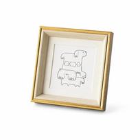 Kvadratinis nuotraukų rėmelis 10x10cm Meno rėmeliai Mielas stalo nuotraukų rėmelis Nuotraukų vitrina 4 inches auksas