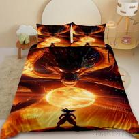 Anime Popular Dragon Ball Goku Child Bedding Set Baby Duvet Cover Sets Bedclothes Twin Single King Kids Adult Gift EU Single 135*200cm/53x79in 3pcs