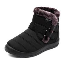 Winter Warm Women Cotton Boots Shoes Botas Mujer Lightweight Waterproof Wear-resistant Cotton Shoes Short Plush Snow Ankle Boots 37