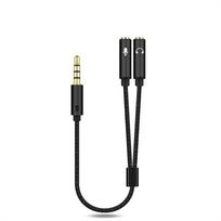 Male Mic Audio Cable 3.5mm Female AUX Cable Y Splitter Cable 1 Male to 2 Female Cable Converter juoda