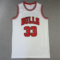 Chicago Bulls 33 Scottie Pippen Retro Basketball Jersey Sleeveless Breathable Loose Fit Men Women Sport Wear Medium