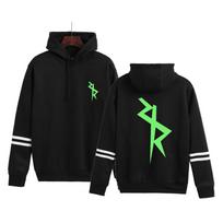 Cyberpunk Trendy Print Hoodie - Autumn/Winter, Plus Velvet, Unisex, Hooded Sweatshirt XL black