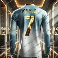 Hot Selling Ronaldo Fashion Football Superstar Commemorative Sportswear Daily Outdoor Breathable Long Sleeved Children's Top 5XL