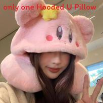 U formos kelioninė pagalvė su pliušiniu užvalkalu patogumui lėktuve Star Kirby