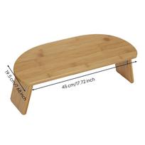 Bamboo Meditation Stool Compact Bench Comfortable for Meditators beige