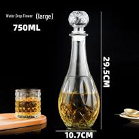 Nordic Minimalist Transparent Glass Wine and Whiskey Decanting Bottles
