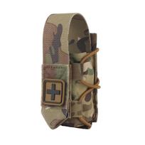 MOLLE Tourniquet Holder IFAK TQ Holder Tactical Medical Pouch Holster First Aid Kit Cross Patch/Bungee Cord with tourniquet