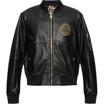VERSACE JEANS COUTURE V emblemos užtraukiama pilotinė striukė 77GAVP06-CPPS3-G89 46 black