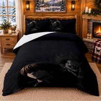 Death Note Pattern Bedding 3Pcs Set Bed Sheet And Pillowcases For Indoor Bedroom 140cmx200cm