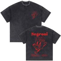 Washed Vintage Cocktail Negroni Funny Meme Tshirt Men Women's Fashion Oversized Aesthetic T Shirts Short Sleeve Y2k Streetwear 3XL įvairiaspalvis