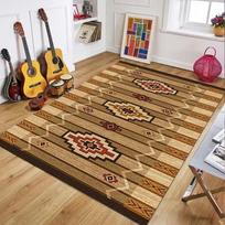 Boho Vintage Area Rug Carpet Mat Geometric Tribal Pattern Home Decoration Soft Woven Floor Mat Living Room Bedroom Decor 40x60cm beige