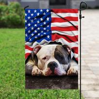 Pit Bull. American Patriot ag Garden ag - House ag ANM VVL MZZ GGO 12x18inch blue