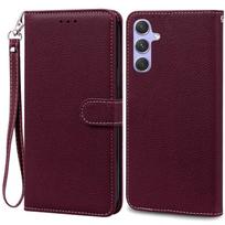 A24 A34 A54 dėklas Coque Samsung Galaxy A34 dėklas Odinis piniginės atverčiamas dėklas Samsung A54 5G GalaxyA54 A 34 A24 telefono dėklai Samsung A24 4G purple