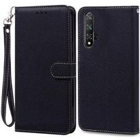 Nova 5T dėklas Huawei Nova 5T dėklas Piniginė Atverčiamas dangtelis Huawei Nova 5t Nova5t YAL-L21 YAL-L61 YAL-L71 telefono dėklas Fundas For Huawei Nova 5T black