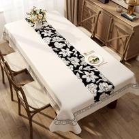Wash-Free, Grease- and Water-Resistant PVC Tablecloth; Vintage-Style Dining Tablecloth; Light Luxury Coffee Table Mat 60*120cm