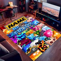 Custom personalization Game Blox Fruits Print Area Rug - Soft, Washable Non-Slip Indoor Mat,Living Room,Home&Office Decorative Rug 80cmx120cm