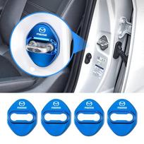 4 vnt. nerūdijančio plieno automobilio durų užrakto dangtelio dėklas Lipdukai Aksesuarai, skirti Mazda 2 3 6 5 Atenza CX3 CX5 MX5 CX7 Axela CX30 CX90 CX60 mėlyna