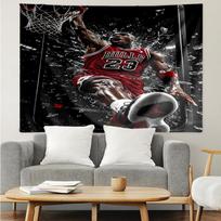 Michael Jordan Dunk Artwork Tapestry, Unique Design Tapestry, Suitable for Bedroom,Livingroom, Playroom,Heartwarming Fan Holiday Gifts 130cmx150cm
