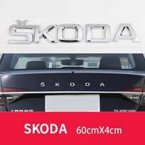 For Skoda FABIA KAMIQ KAROQ KODIAQ OCTAVIA RAPID SUPERB YETI Car Trunk Letters QY5 Emblem Logo Sticker Front Rear Badge Accessories gray