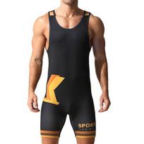 Mens Compression Wrestling Singlet Gym Training Suit Freestyle Weightlifting Martial Arts Sportswear XXL