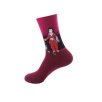 Moyu Trendy Mid-Calf Cotton Socks with Printed Logo for Men and Women – Autumn/Winter Collection One Size