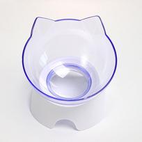 Katės Šunys 15 laipsnių Maistas Vandens tiektuvas Naminių gyvūnėlių šėrimas Dvigubas dubuo pakeltas stovas Katės dubuo Gyvūnų pašarų dubuo Single Bowl skaidri