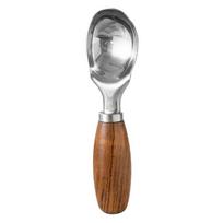 Stainless Steel Wood Handle Scoop Ice Cream Scoops Fruit Spoons Watermelon Scoopers Melon Ball Maker Kitchen Gadgets Ice Tools gray