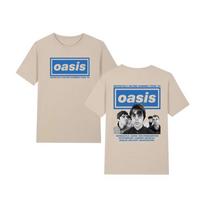 Men's and Women's Pure Cotton T-shirts of Oasis in 2025 Are Comfortable High Quality, A Must-have for Festivals on Ins M beige