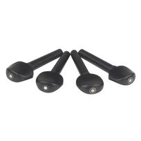 4Pcs Violin Ebony Wood Pegs Tuners Replacement Reliable Violin Tuning Pegs Violin Replacement Accessory Easy to Use 1 black