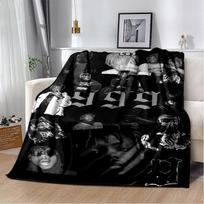 3D Spausdintas Juice WRLD 999 Legendinis Raperis Albumo Antklodė, Minkštas Mesti Antklodė Namams Miegamajam Lovai Sofai Kelionei Iškylai Dangalas Vaikui Dovana 75cmx90cm gray